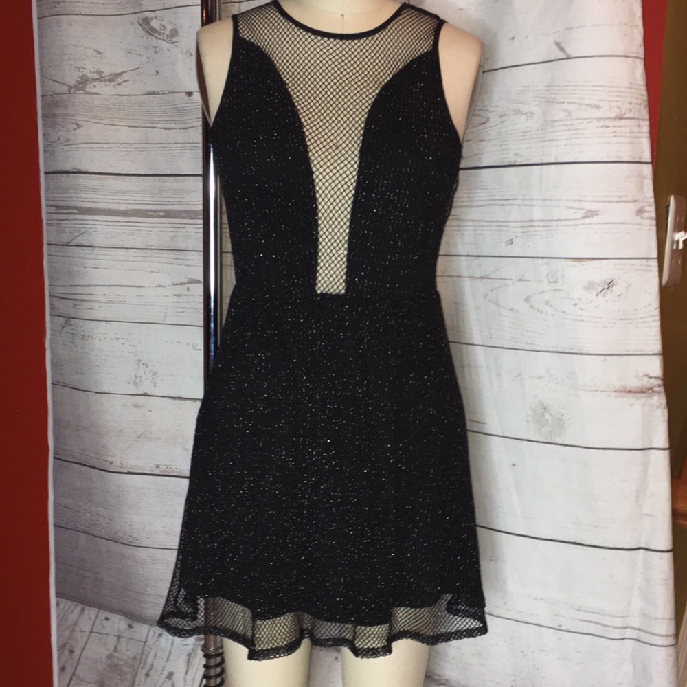 FOR LOVE & LEMONS LBD Sheer Mesh OVERLAY NWT DRESS